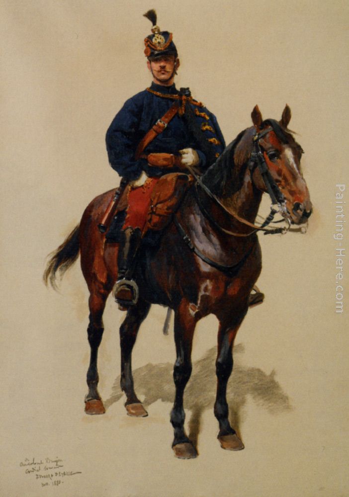 Un soldat de la cavalerie painting - Jean Baptiste Edouard Detaille Un soldat de la cavalerie art painting